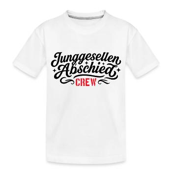 Junggesellen Abschied Crew - Kinder Premium Bio T-Shirt - Weiß - Vorne