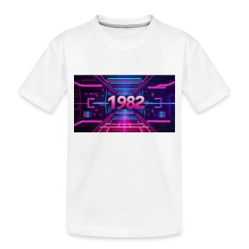 FRÉQUENCES CHARGÉES 1982 - T-shirt bio Premium Enfant - blanc - Devant