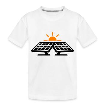 Icône de l’énergie solaire - T-shirt bio Premium Enfant - blanc - Devant