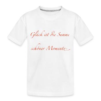 Happiness is the sum of beautiful moments - Kids' Premium Organic T-Shirt - white - Front