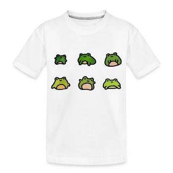 Entzückende Cartoon-Frösche - Kinder Premium Bio T-Shirt - Weiß - Vorne