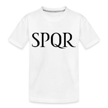 SPQR lettrage vecteur foncé - T-shirt bio Premium Enfant - blanc - Devant