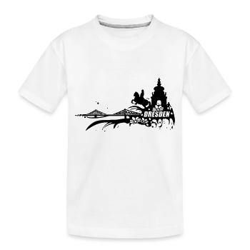 Dresden - Kinder Premium Bio T-Shirt - Weiß - Vorne