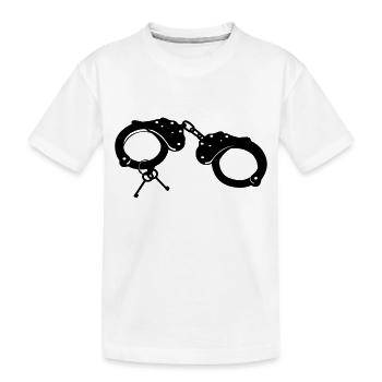 Handschellen - Junggesellenabschied - Kinder Premium Bio T-Shirt - Weiß - Vorne