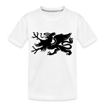 Wappen Rostock Greif - Kinder Premium Bio T-Shirt - Weiß - Vorne