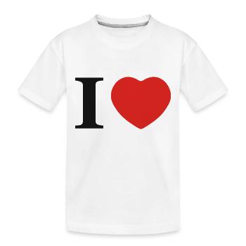 I love - T-shirt bio Premium Enfant - blanc - Devant