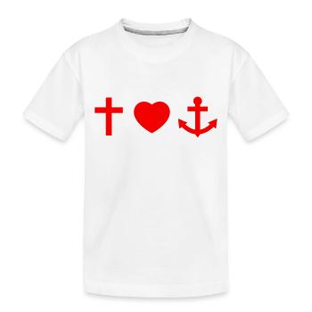 Glaube Liebe Hoffnung - Kinder Premium Bio T-Shirt - Weiß - Vorne