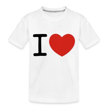 I heart ... - Kinder Premium Bio T-Shirt - Weiß - Vorne