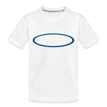 Ellipse Outline - Kids' Premium Organic T-Shirt - white - Front