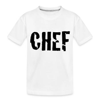 chef - Kinder Premium Bio T-Shirt - Weiß - Vorne