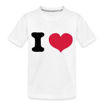 i love - T-shirt bio Premium Enfant - blanc - Devant