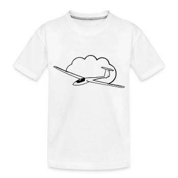Segelflugzeug - Kinder Premium Bio T-Shirt - Weiß - Vorne