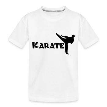 karate - Kinder Premium Bio T-Shirt - Weiß - Vorne