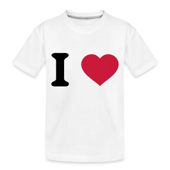 i love - T-shirt bio Premium Enfant - blanc - Devant