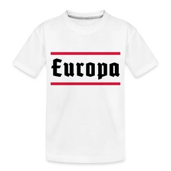 Europa - Kinder Premium Bio T-Shirt - Weiß - Vorne