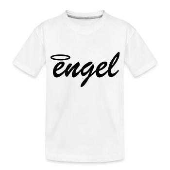engel heiligenschein - Kinder Premium Bio T-Shirt - Weiß - Vorne
