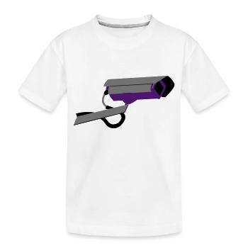 Überwachungskamera - Kinder Premium Bio T-Shirt - Weiß - Vorne