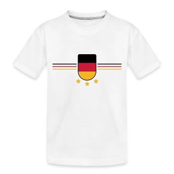 deutschland 3 sterne - Kinder Premium Bio T-Shirt - Weiß - Vorne