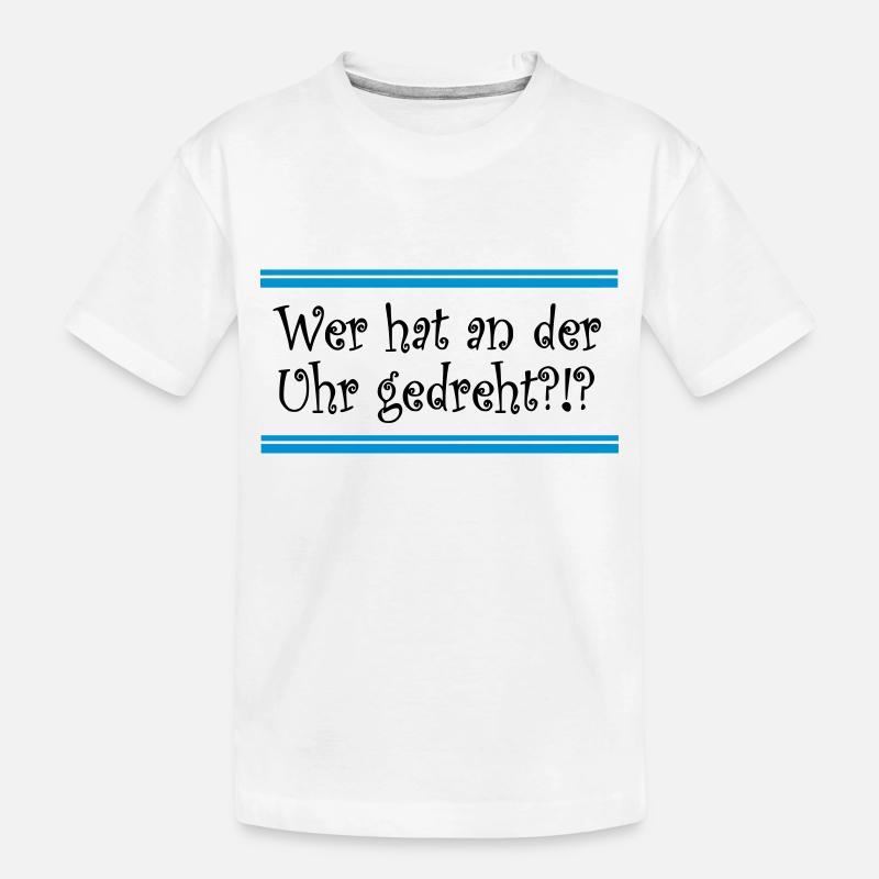 Uhr - Kinder Premium Bio T-Shirt - Weiß