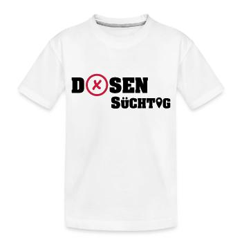 Geocacher: Dosensüchtig - Kinder Premium Bio T-Shirt - Weiß - Vorne
