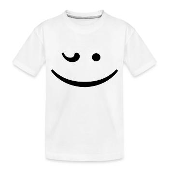smile ;) - Kids' Premium Organic T-Shirt - white - Front