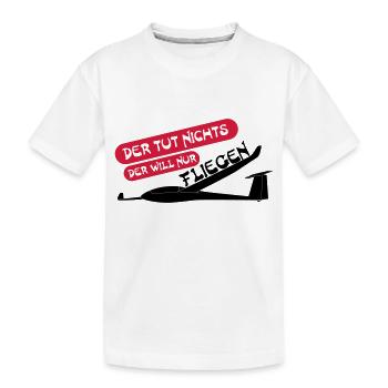 nur fliegen - Kinder Premium Bio T-Shirt - Weiß - Vorne
