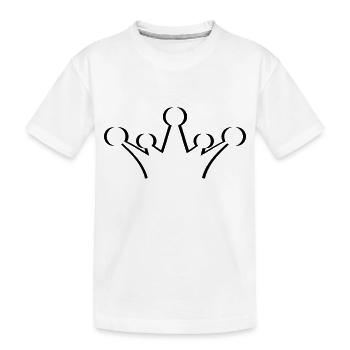 krone_1c - Kids' Premium Organic T-Shirt - white - Front