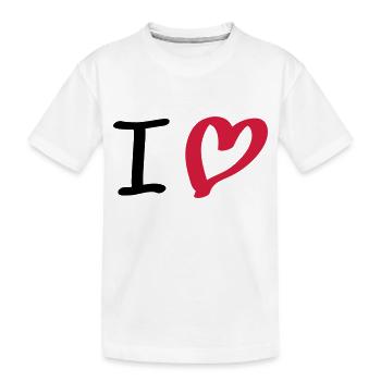 i love - T-shirt bio Premium Enfant - blanc - Devant