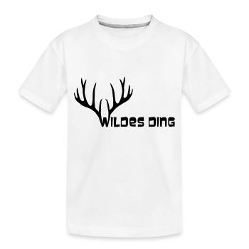 Bois de Cerf orignal sauvage Chose sauvage - T-shirt bio Premium Enfant - blanc - Devant