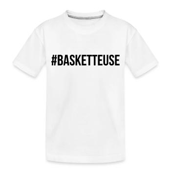 Basketteuse - T-shirt bio Premium Enfant - blanc - Devant