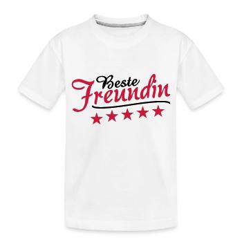 Beste Freundin - Kinder Premium Bio T-Shirt - Weiß - Vorne