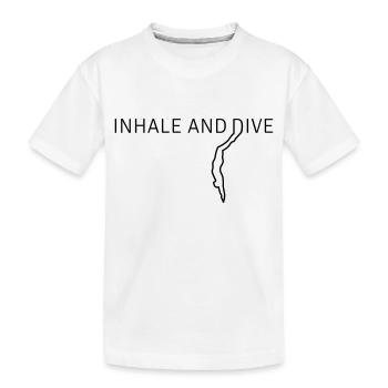 Inhale and Dive - Kinder Premium Bio T-Shirt - Weiß - Vorne