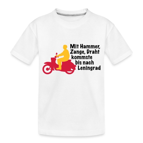 Schwalbe Spruch mit Mann - Kinder Premium Bio T-Shirt