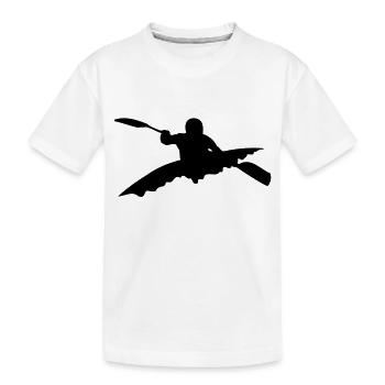 Kanu - Kajak - Kinder Premium Bio T-Shirt - Weiß - Vorne
