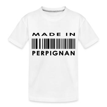 Perpignan - Kinder Premium Bio T-Shirt - Weiß - Vorne