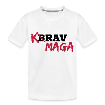 Krav Maga - Kinder Premium Bio T-Shirt - Weiß - Vorne