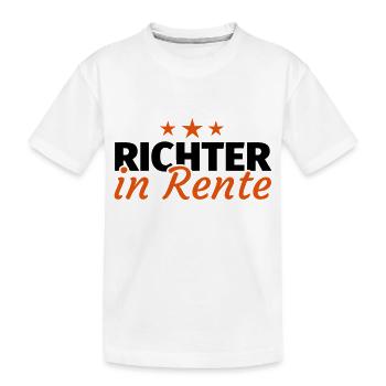 Richter Rente Ruhestand Geschenk - Kinder Premium Bio T-Shirt - Weiß - Vorne