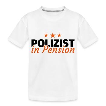 Polizist Rente Ruhestand Pension Geschenk - Kinder Premium Bio T-Shirt - Weiß - Vorne