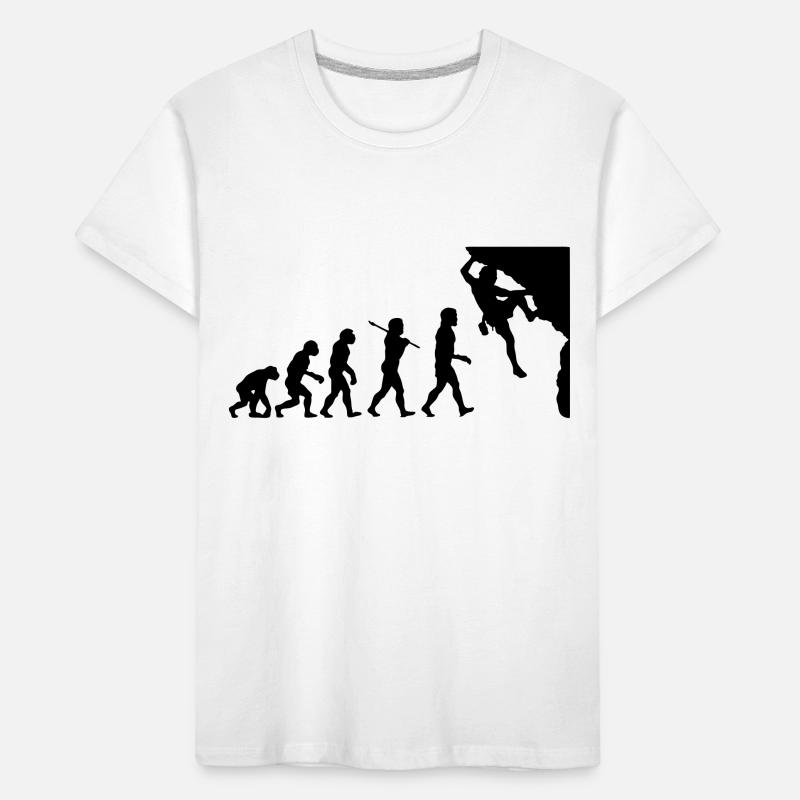 Rock Climbing Evolution T-shirt bio Premium Enfant