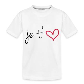 Je t'aime - T-shirt bio Premium Enfant - blanc - Devant