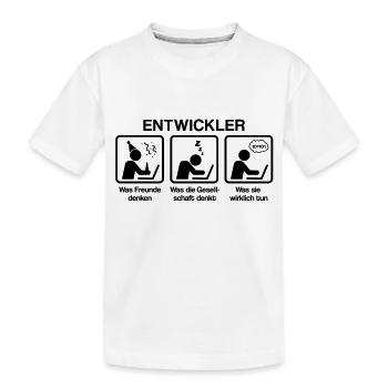 Entwickler - What my friends think I do - Kinder Premium Bio T-Shirt - Weiß - Vorne
