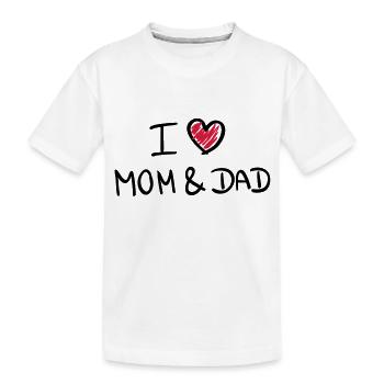 i love mom & dad - Kinder Premium Bio T-Shirt - Weiß - Vorne