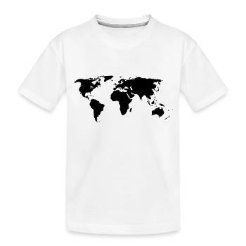 worldmap-weltkarte - Kinder Premium Bio T-Shirt - Weiß - Vorne
