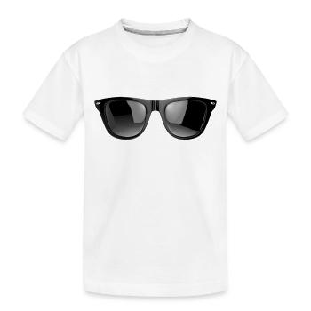 Lunettes de soleil - T-shirt bio Premium Enfant - blanc - Devant
