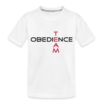 obedienceteam3 - Kinder Premium Bio T-Shirt - Weiß - Vorne