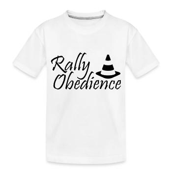 Rally Obedience - Kinder Premium Bio T-Shirt - Weiß - Vorne