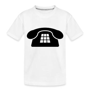 Altes Telefon - Kinder Premium Bio T-Shirt - Weiß - Vorne