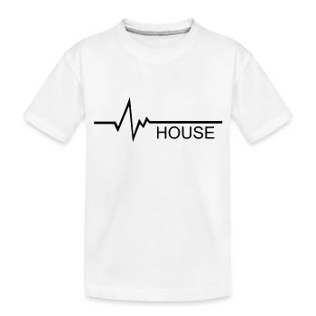MAISON Fréquence de battement Basse Pulse - T-shirt bio Premium Enfant - blanc - Devant