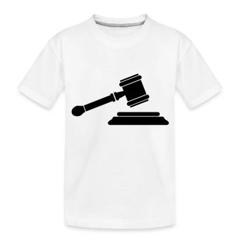 richter__hammer__f1 - Kinder Premium Bio T-Shirt - Weiß - Vorne