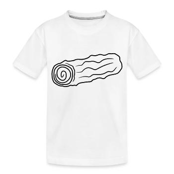 silhouette bois plancher bois de chauffage huette holzscheit couenne - T-shirt bio Premium Enfant - blanc - Devant